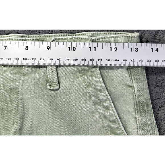 Risen High Rise Side Twill Tape Detail Straight Pants Jeans 5 army‎ green soft! - Picture 3 of 11